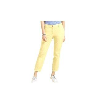 Talbots The Relaxed Chino Light Daisy Yellow Cotton Blend Pants Size 6P